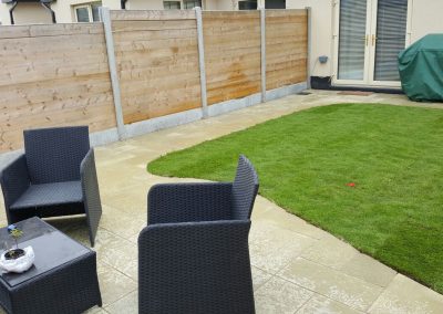 hard landscaping job in wallasey new flagged patio area